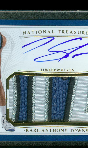 Timberwolves Karl-Anthony Towns wins ROY, autographed card prices soar